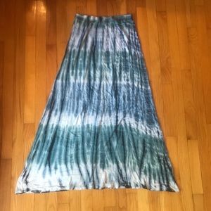 tye dye maxi skirt